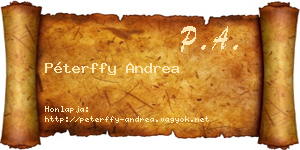 Péterffy Andrea névjegykártya
