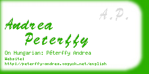 andrea peterffy business card