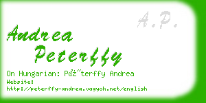 andrea peterffy business card